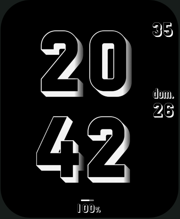 Simple Black and White Clock