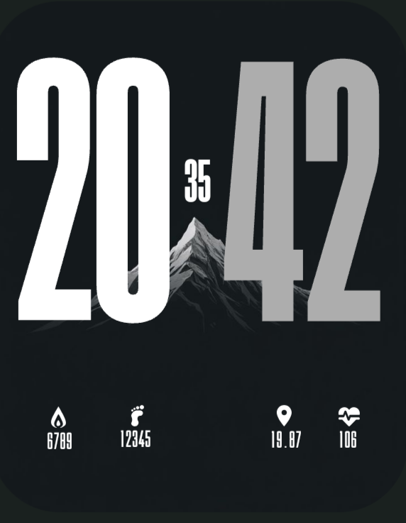 Oppo Big Clock Montain Blackout Mod