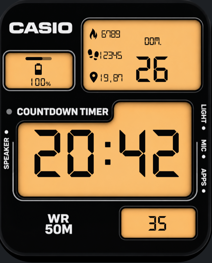 Casio Digital Orange