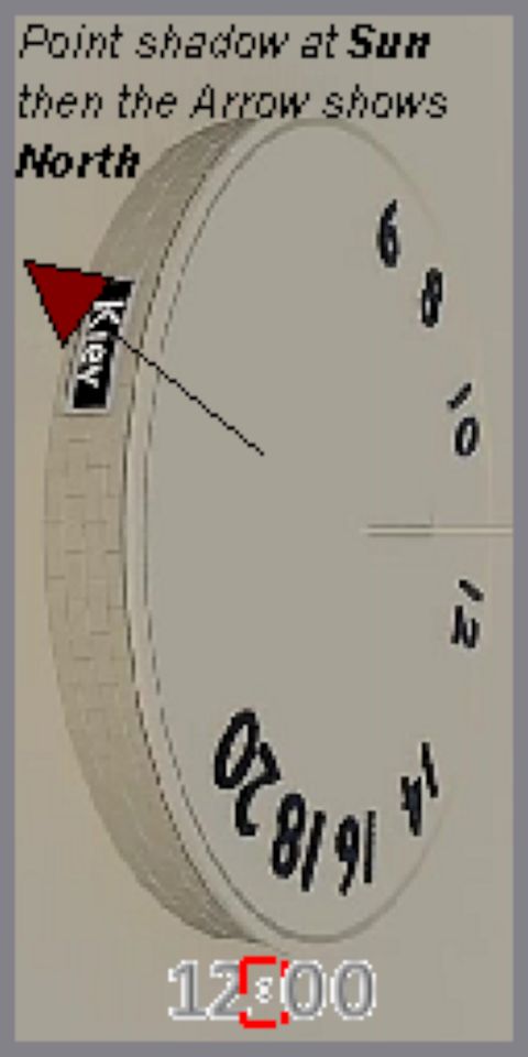 Solarclock as a compass