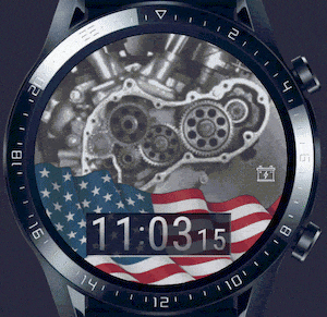 Harley Davidson moving cam case and Flag