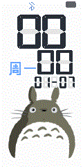 Totoro - digital clock