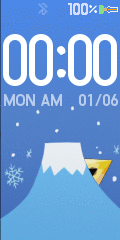 Laid Back Camp Mount Fuji Watch Face