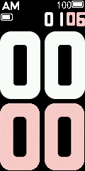 pink Apple Watch-style large-character simple dial