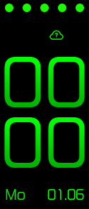 Neon green digital