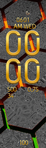 Hexagons Gold and Lava