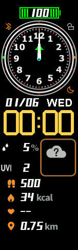 Analog Clock with Full Info - English Week Day