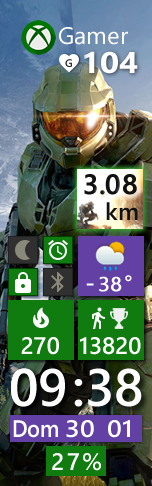 Halo Xbox Interface green