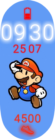 Mario Paper with blue background