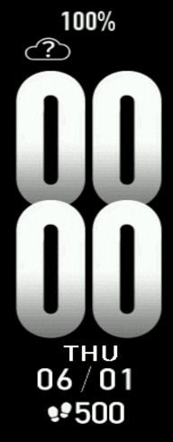 Clock dial with fog theme.