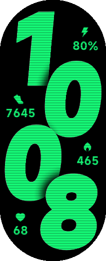 Cascade Digits (convert) GREEN
