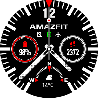 Analog  white and red