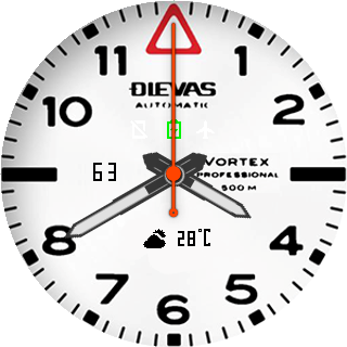 Dievas White Analog Modern Active timehand for seconds