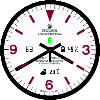 Rolex White Analog Modern Active timehand for seconds v2