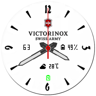 Victorinox White Analog Modern Active timehand for seconds