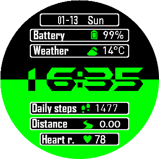 Sport Watch Black and Green