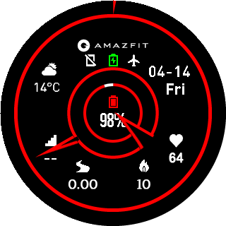 AmazClock Red Outliner