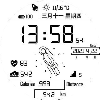 SpaceMan  太空人表盘