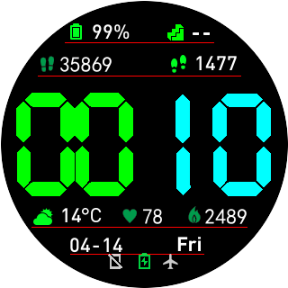 Big 7 segment numbers