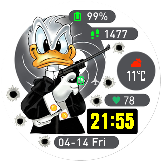 Donald Duck 007 Face