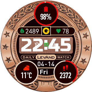 Bronze Medal Lux Face