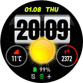 Flip Clock 2019 Face