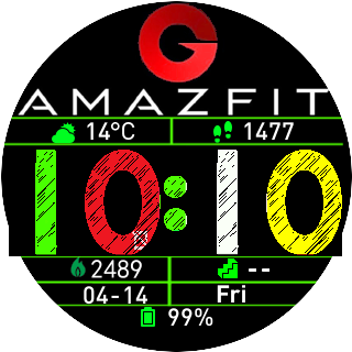 amazfit big logo red
