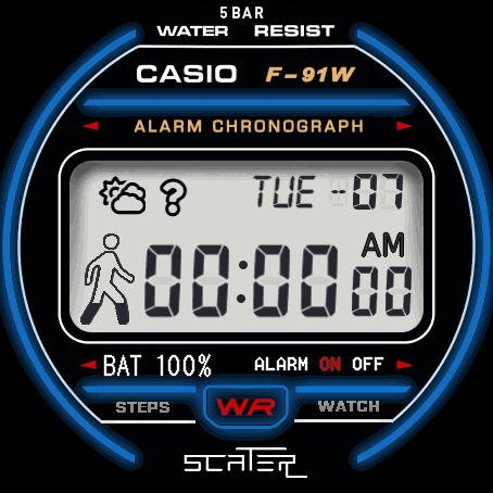 Casio f91 by Kompica - Amazfit T-Rex | 🇺🇦 AmazFit, Zepp, Xiaomi, Haylou,  Honor, Huawei Watch faces catalog