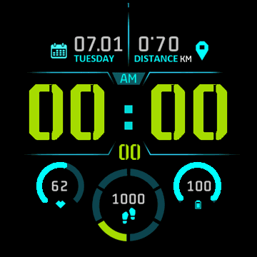 Digitla green and blue