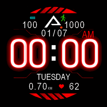 Digital black and red