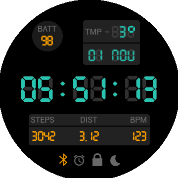 T-Rex Digital Blue Orange with temp