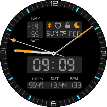 T-Rex Analog Digital Orange Blue