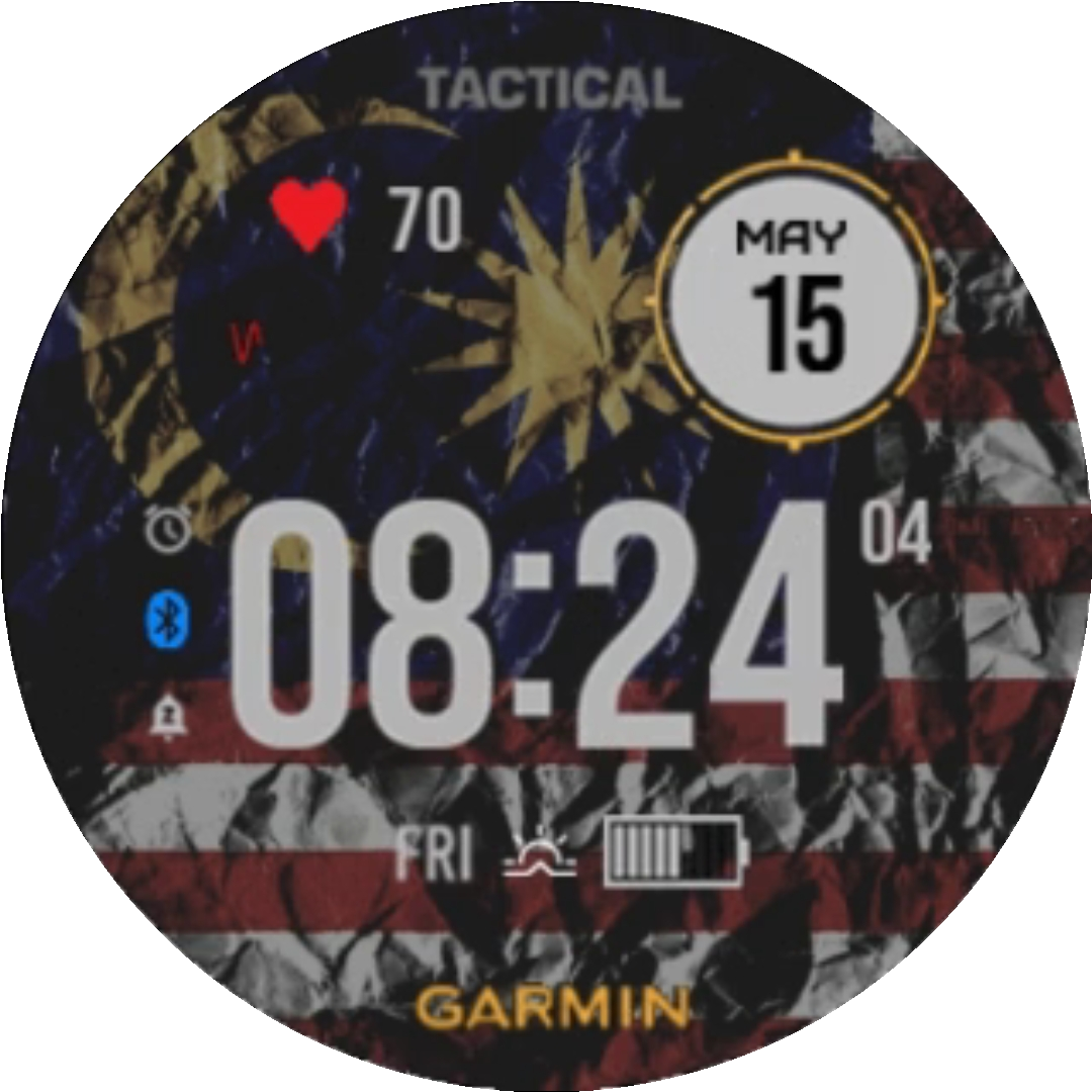 Nadi Merdeka ver Garmin Tactical (Animated Pulse)