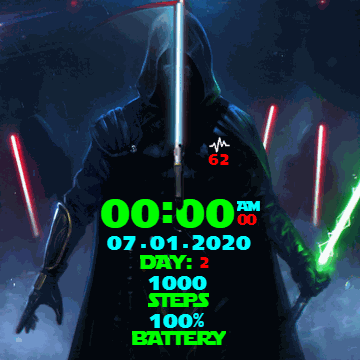 Star Wars Jedi Knight 12hrs analog digital