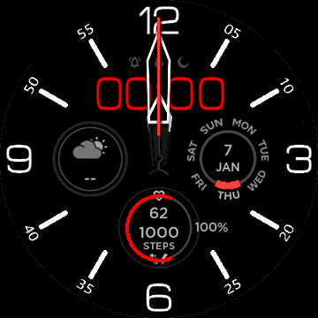 White Altimeter Commander ver. RED