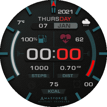 Amazfit Force - mod Jaro- T-REX Blue