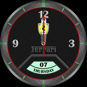 Simple analog Ferrari with date