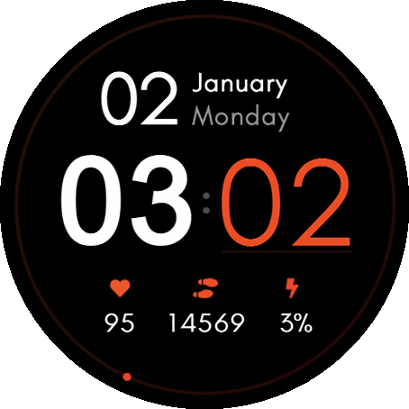 Simple orange digital t rex 2