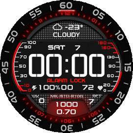 Navy RED V7 Big moving CONTDOWN Ring