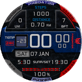 HT 0014 Predator BLUE Black V2A