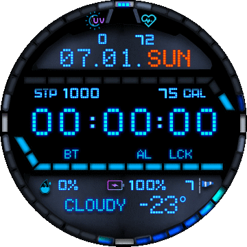 HT0088b Blue Led Data pitch black