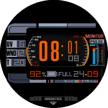 HT 0107 Startrek Lcars II  Picard_orange small