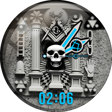 Mitchel Brown - ring style watch face skull version