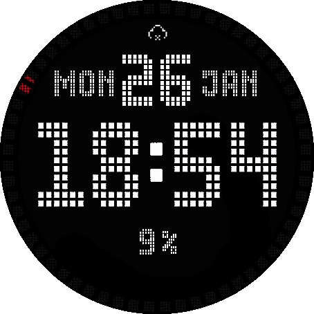 Urban Simple Black dotted rework with weather icon