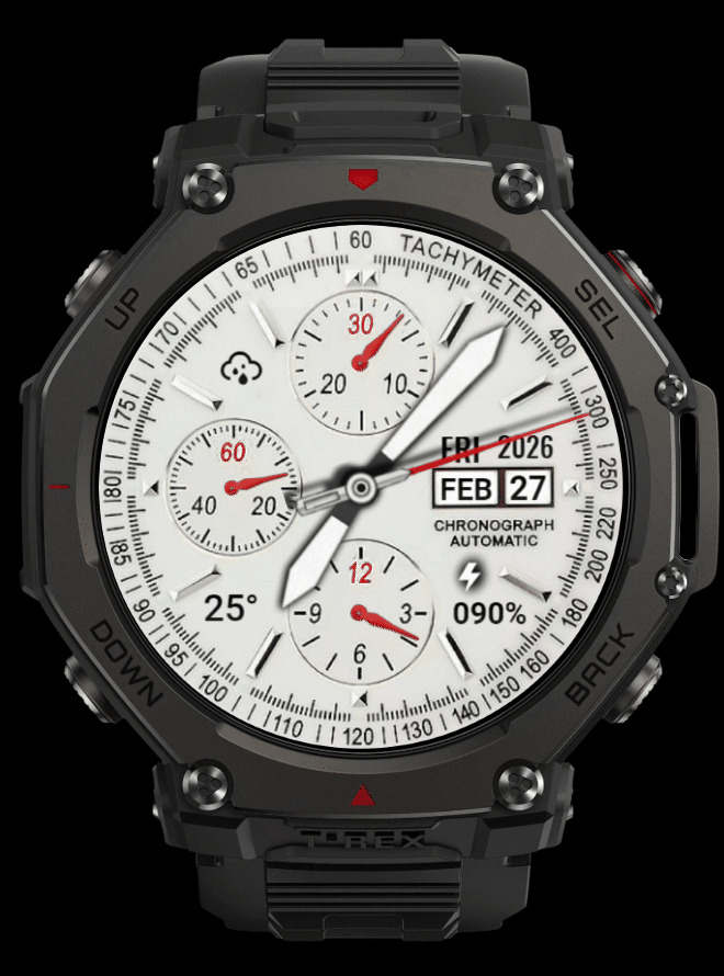 white classic chronograph