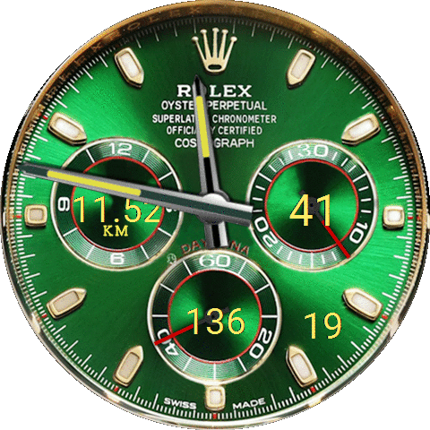 Daytona gold/green rolex watch
