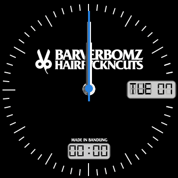 BARVERBOMZ HAIRFVCKNCUTS DOUBLE CLOCK